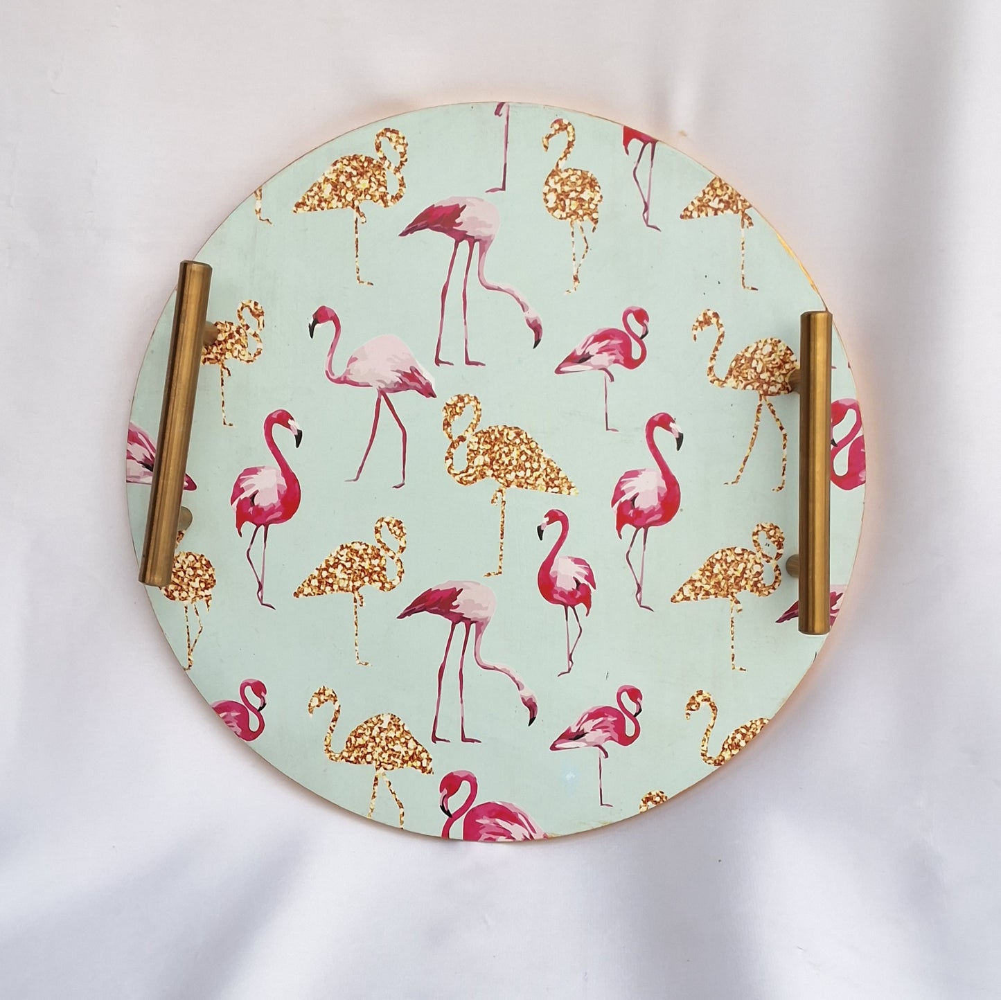 Flamingo Dreamscape Tray- Wooden Tray