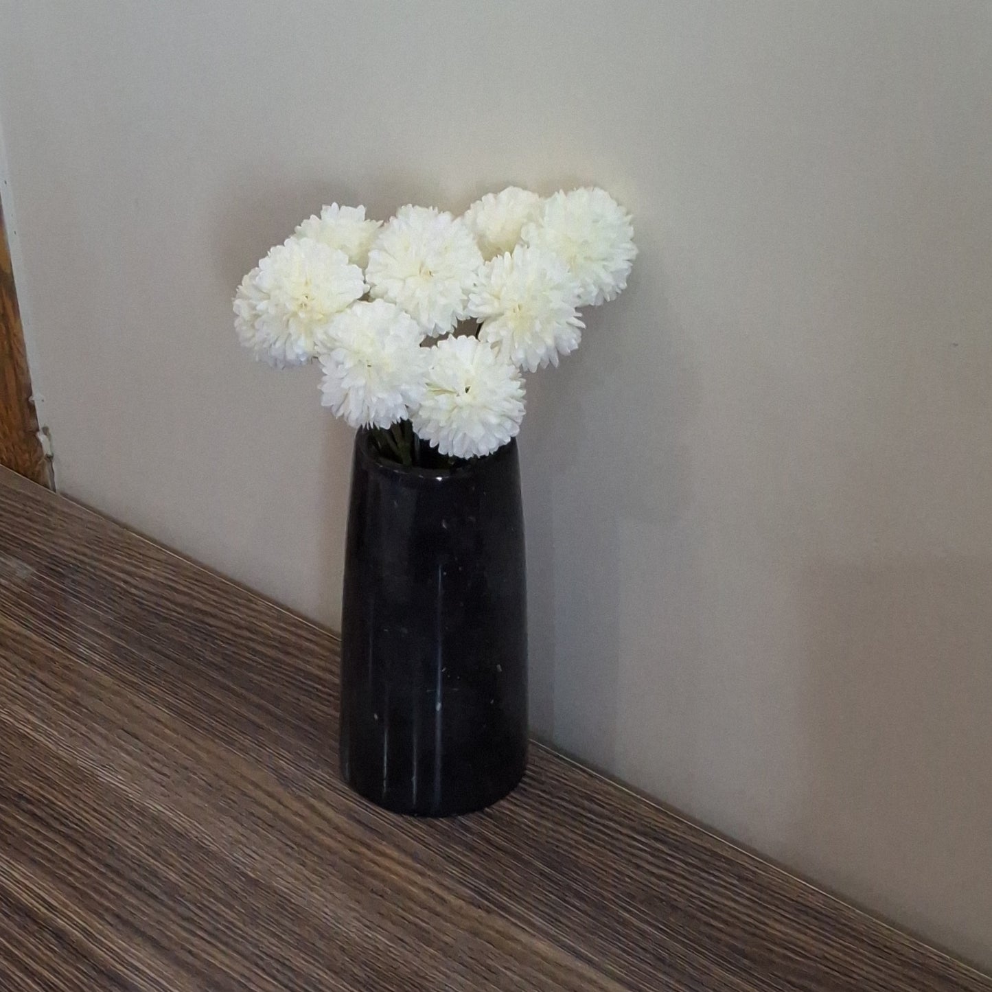 Hand crafted Black Marble vase, perfect decor pieces and gift.