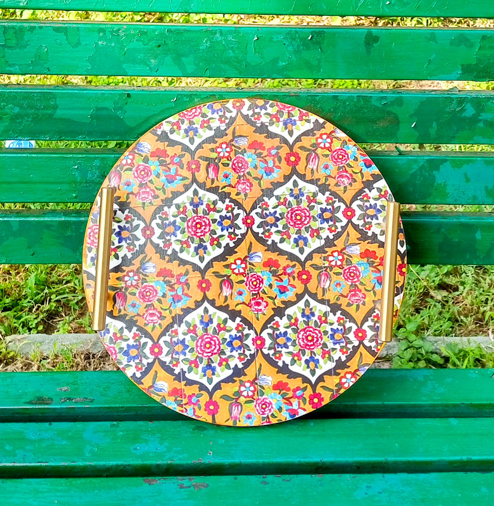 Zard Gulzar - Wooden Tray