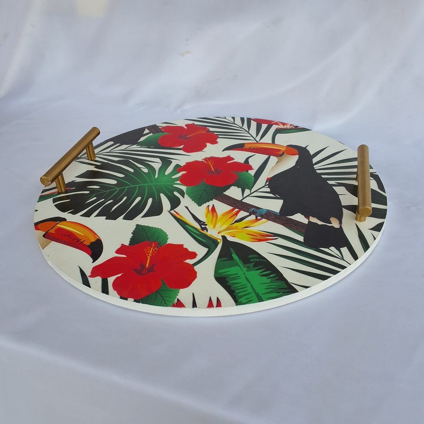Digitally printed wooden tray, can be used as decorative tray, serving tray or as a perfume tray.
