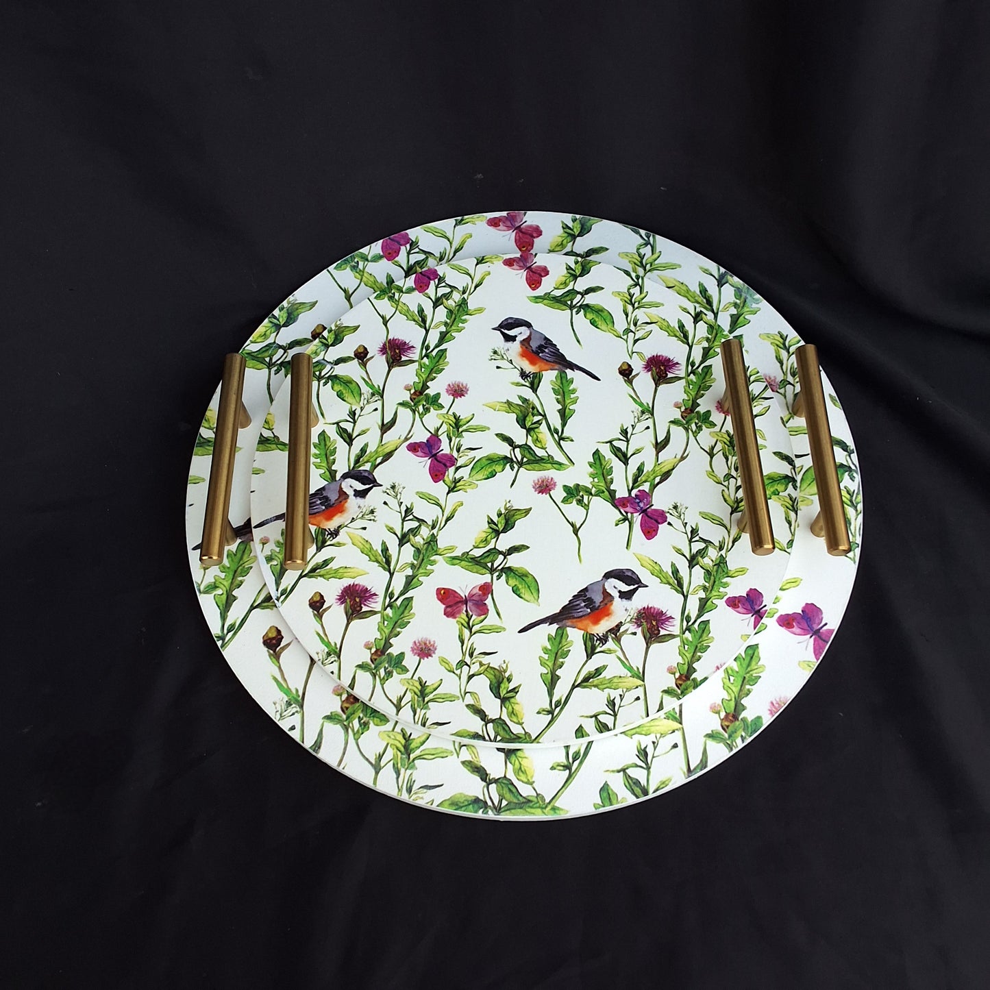 Digitally printed wooden tray in Pakistan. Can be used as serving tray or as decorative tray/ perfume tray / vanity tray. Perfect gift option.