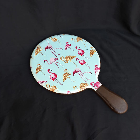 Flamingo Garden - Wooden Cheeseboard