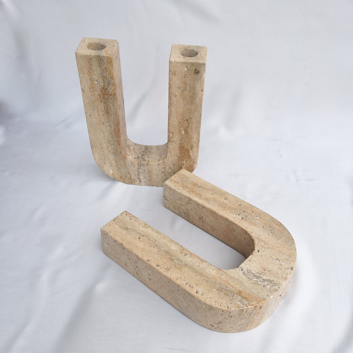 Travertine Candle Holder