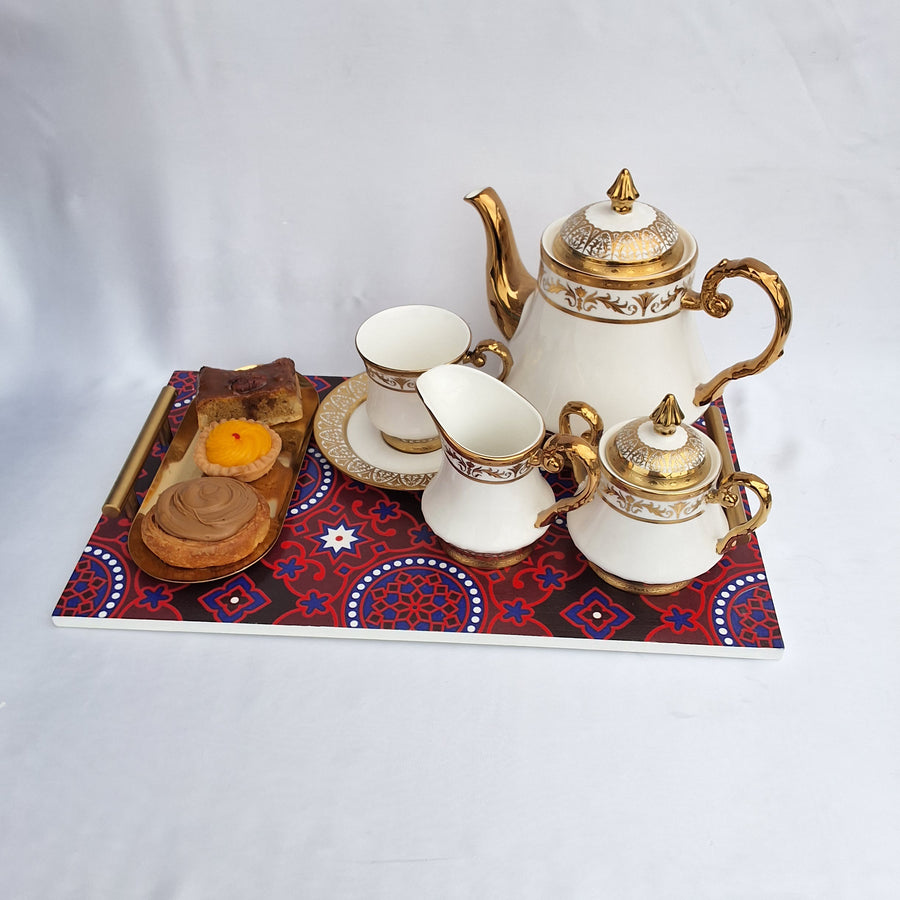 Ajrak Essence Wooden Tray