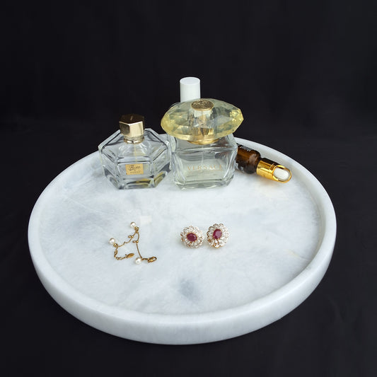 Ziarat White Marble Tray