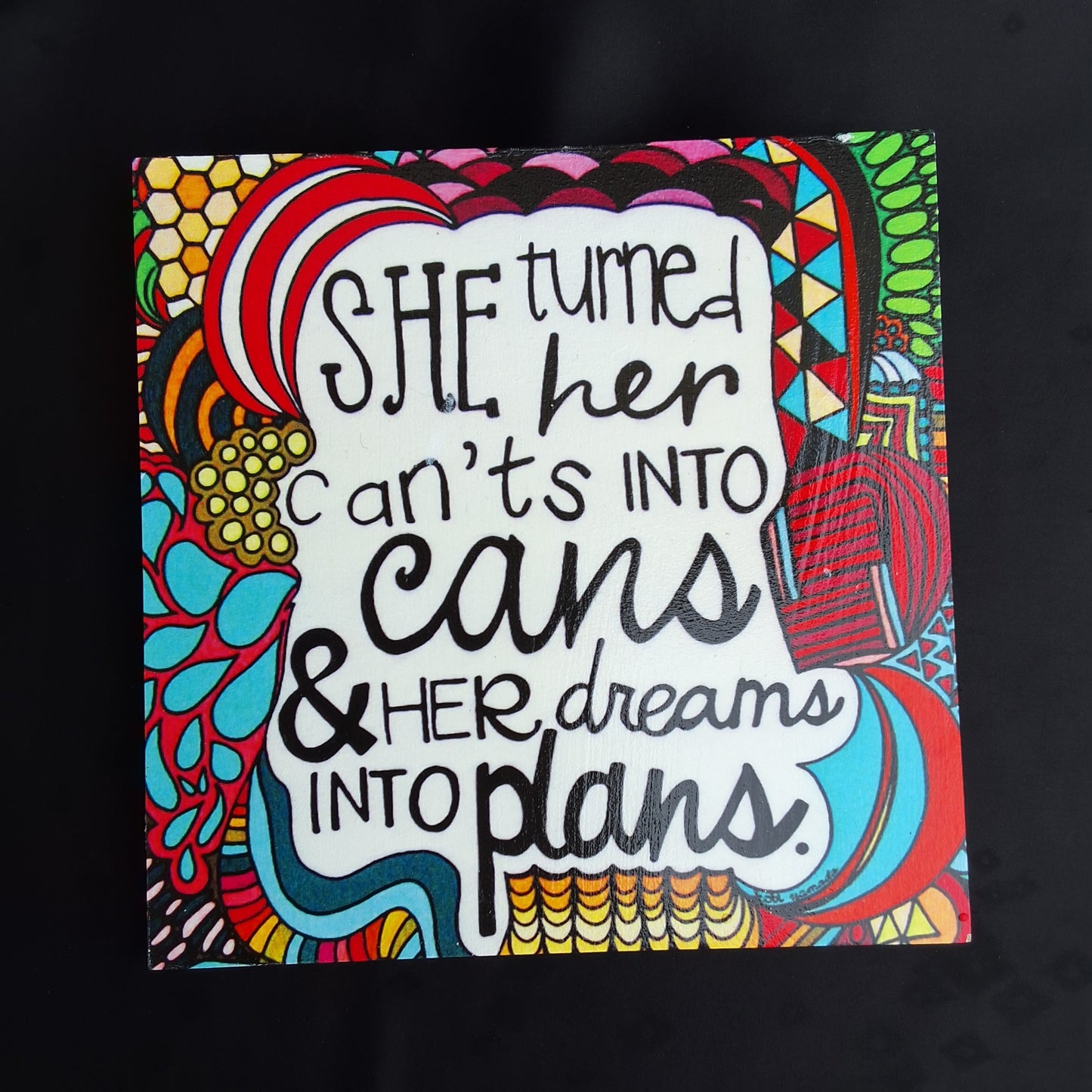 'Dreams into Plans' Wooden Wall Decor