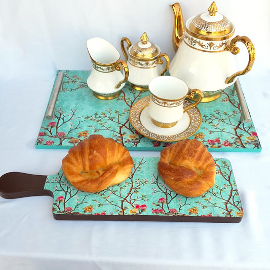 The Turquoise Flair - Wooden Tray