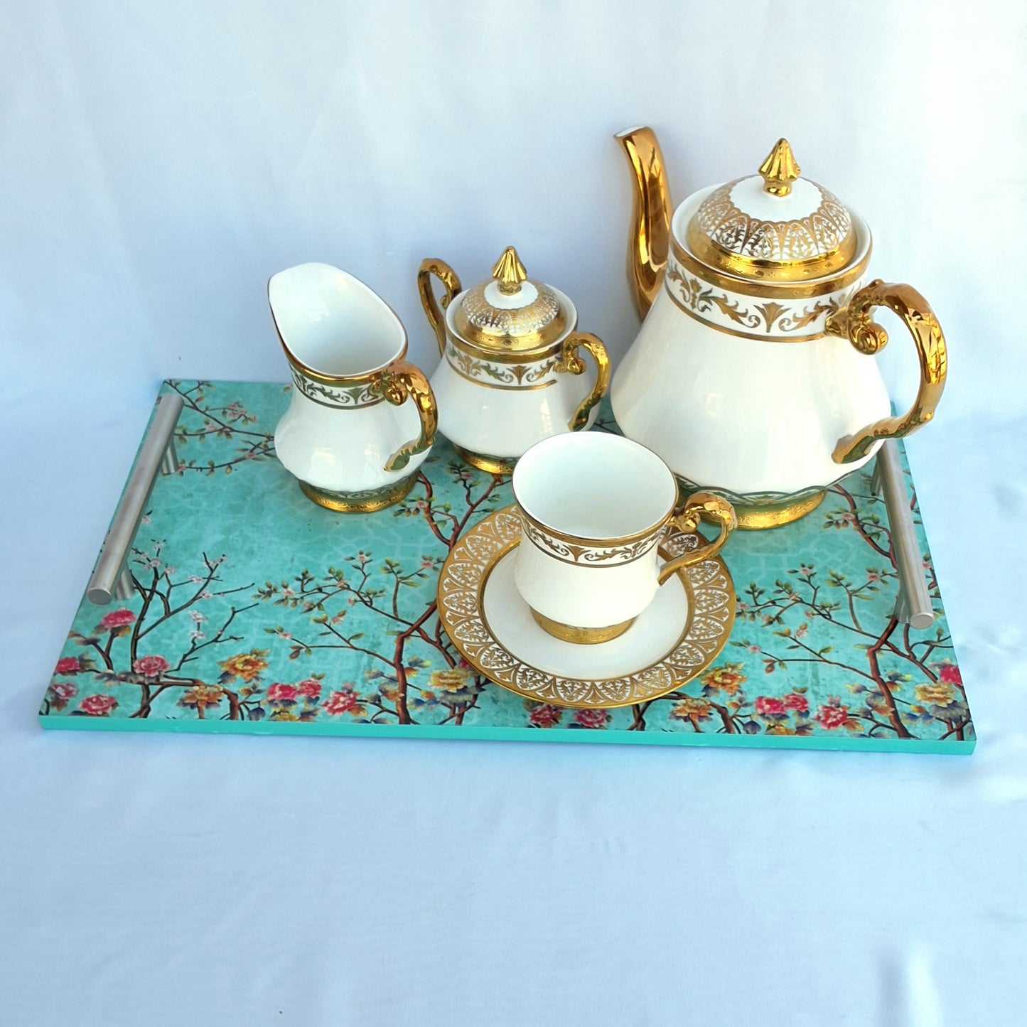The Turquoise Flair - Wooden Tray