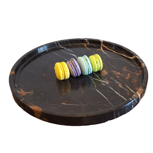 Black and Gold marble tray, hand made, vanity tray, food platter