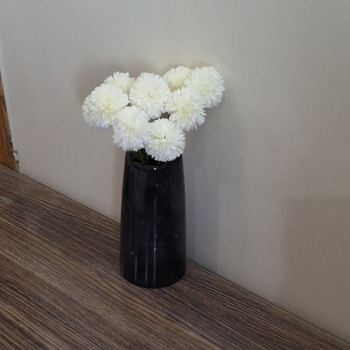Hand crafted Black Marble vase, perfect decor pieces and gift. 