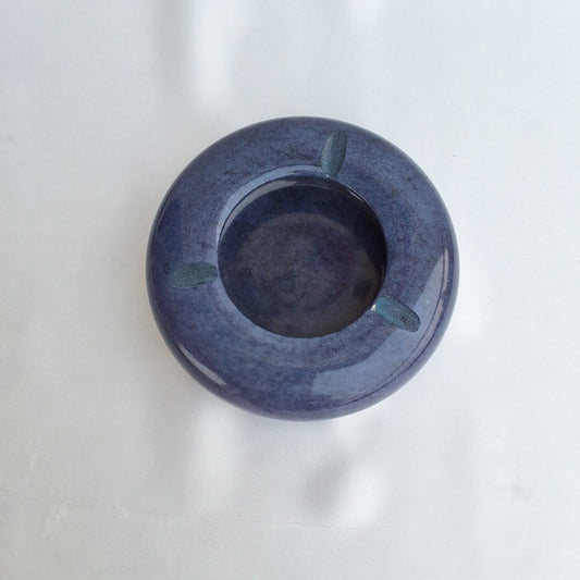 Handmade ashtray made from natural marble in Pakistan. Tinted ashtray. Blue ashtray. Home decor piece 