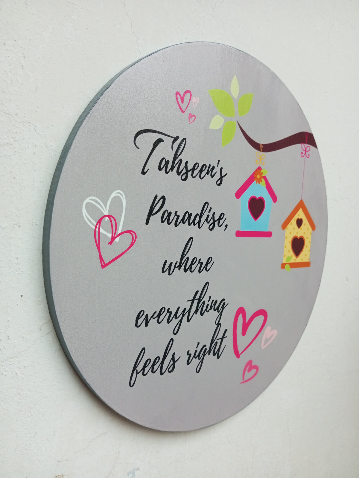 Customized Wooden Name Plaque / wooden wall hanging. Ideal gift or any occasion.  