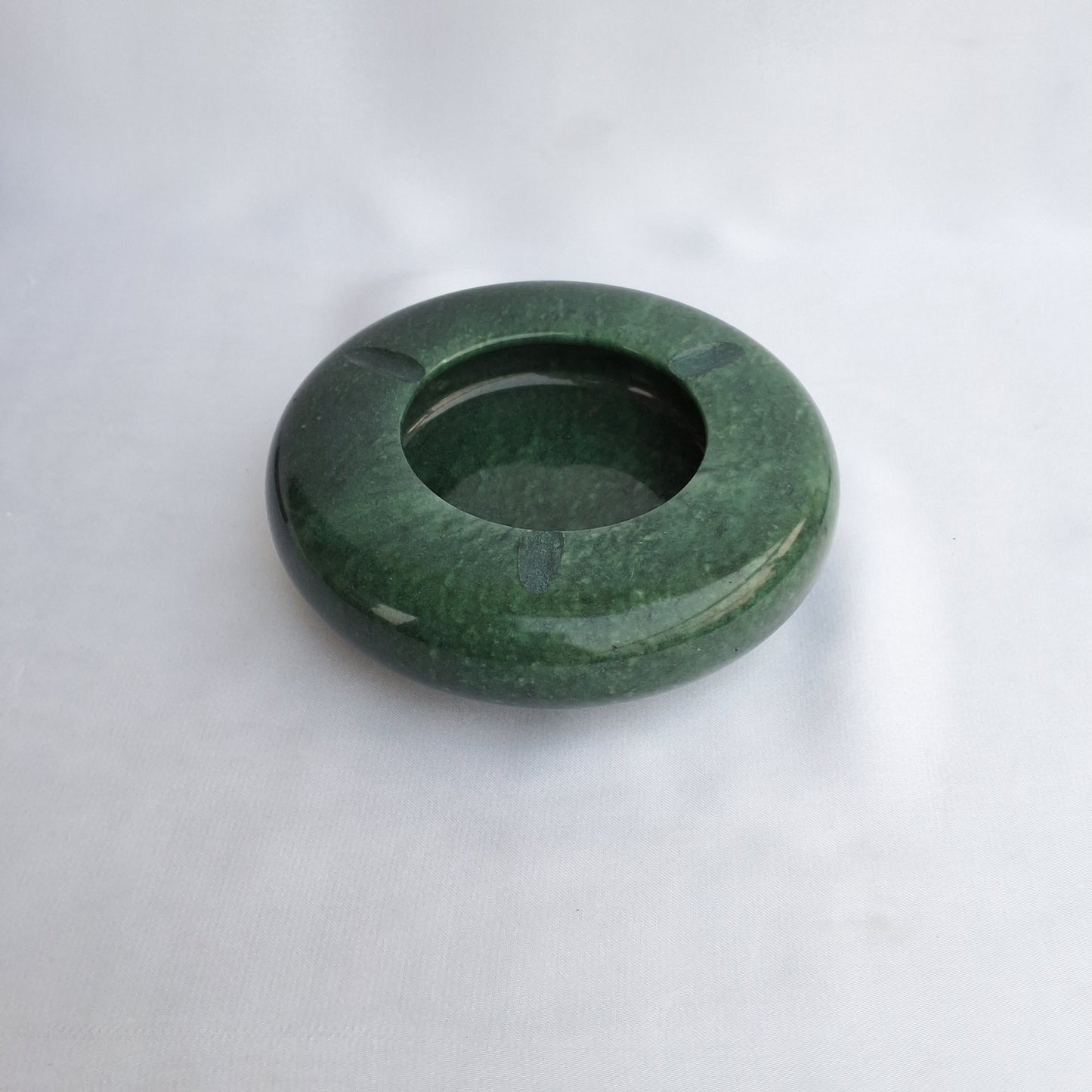 Handmade ashtray made from natural marble in Pakistan. Tinted ashtray. Green ashtray. Home decor piece 