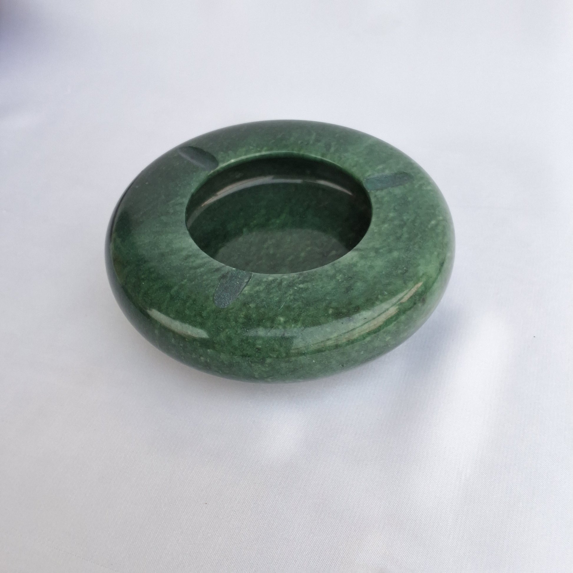 Handmade ashtray made from natural marble in Pakistan. Tinted ashtray. Green ashtray. Home decor piece 