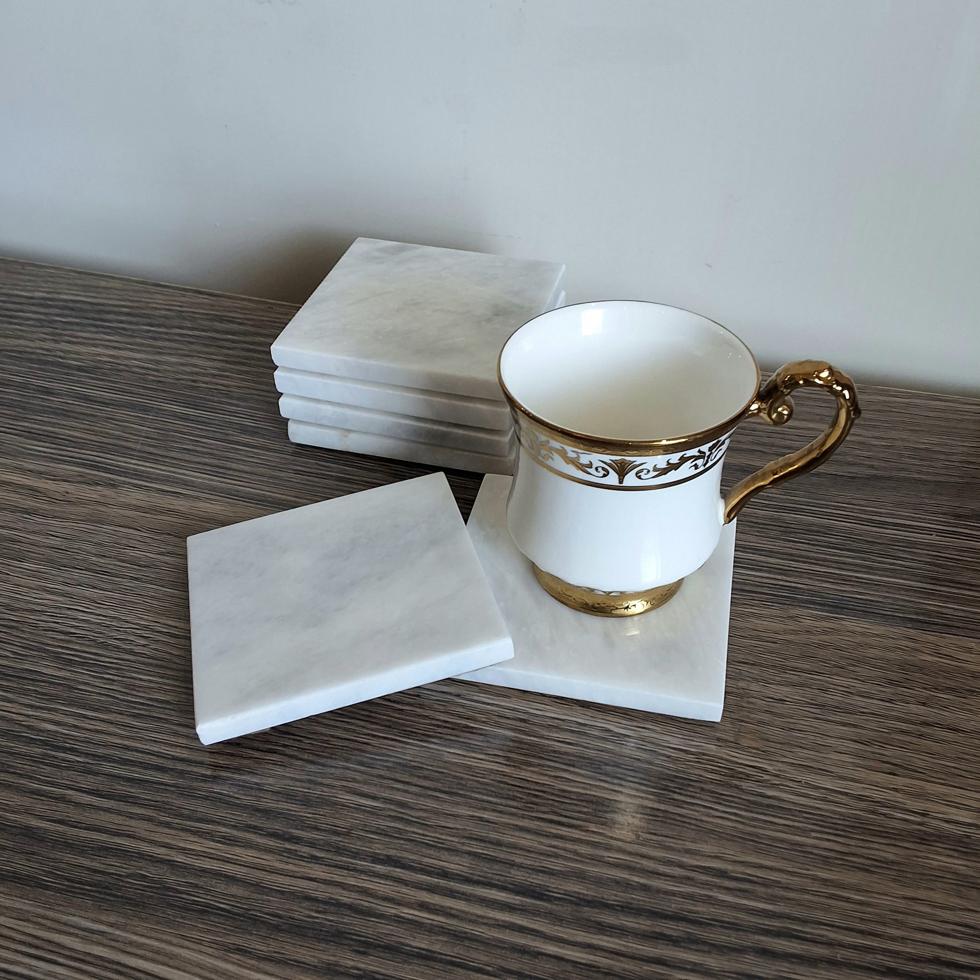 Ziarat white coasters. Hand crafted natural stone coasters in Pakistan. Marble coasters pakistan. Pakistan. Cup coasters, mug coasters