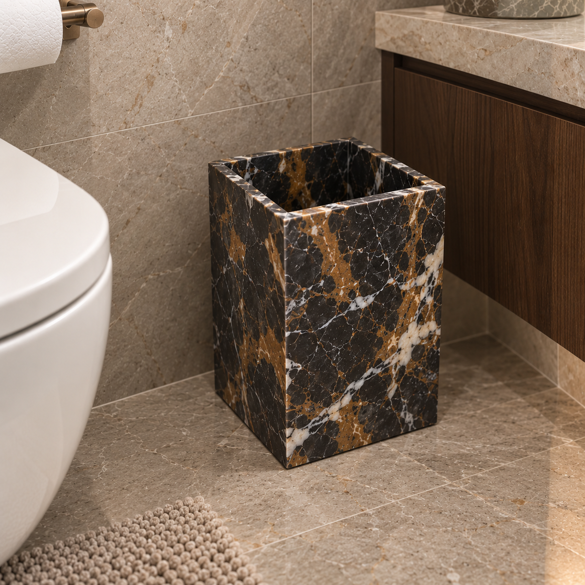 Travertine and Marble Waste Bins