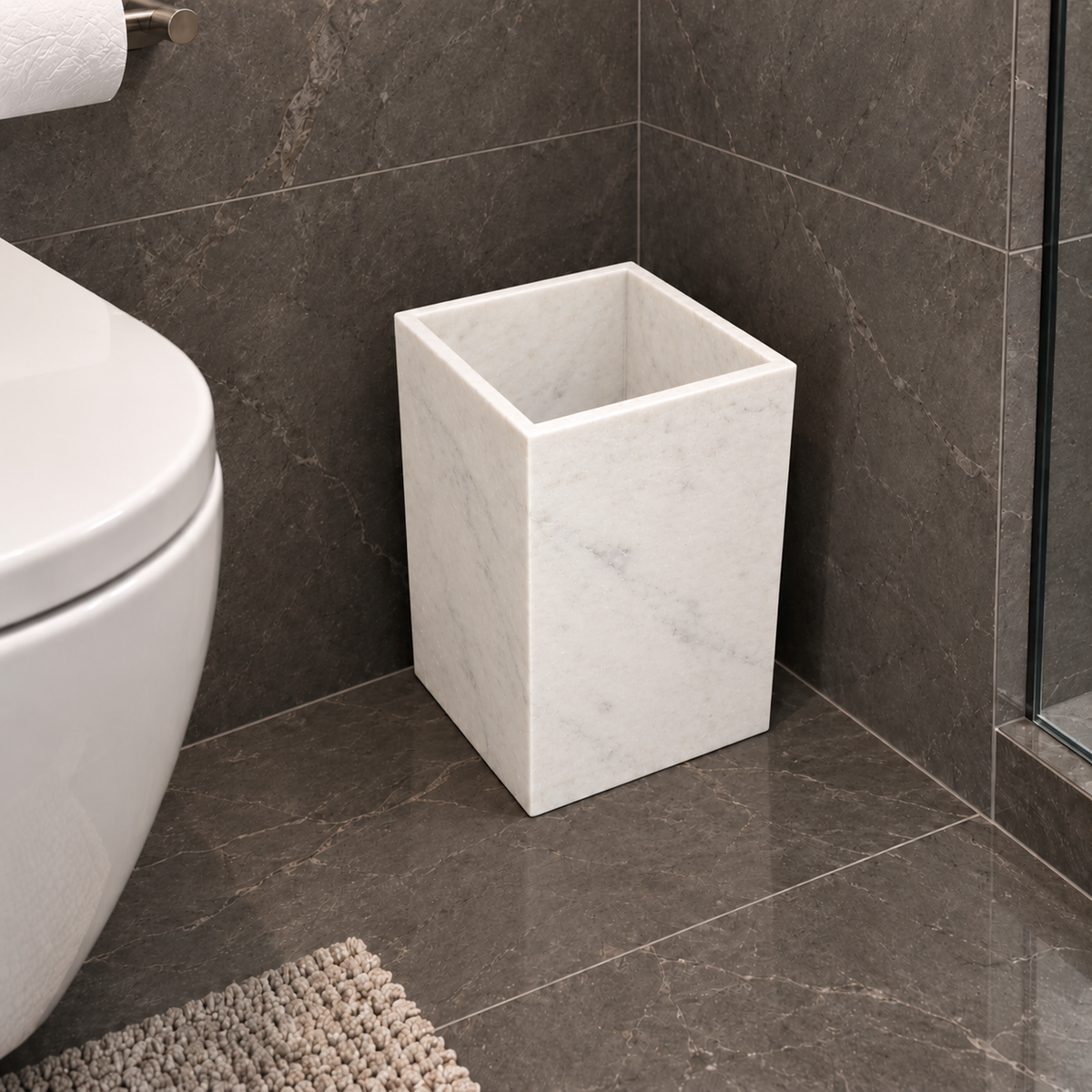 Travertine and Marble Waste Bins