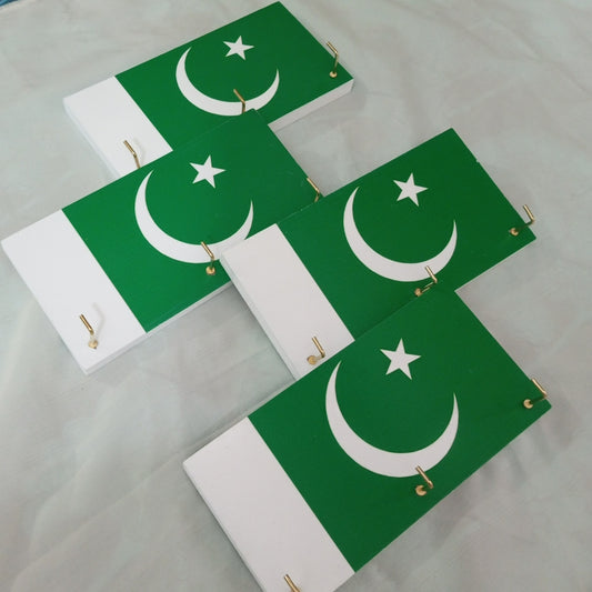 Pakistani Flag wooden key hanger