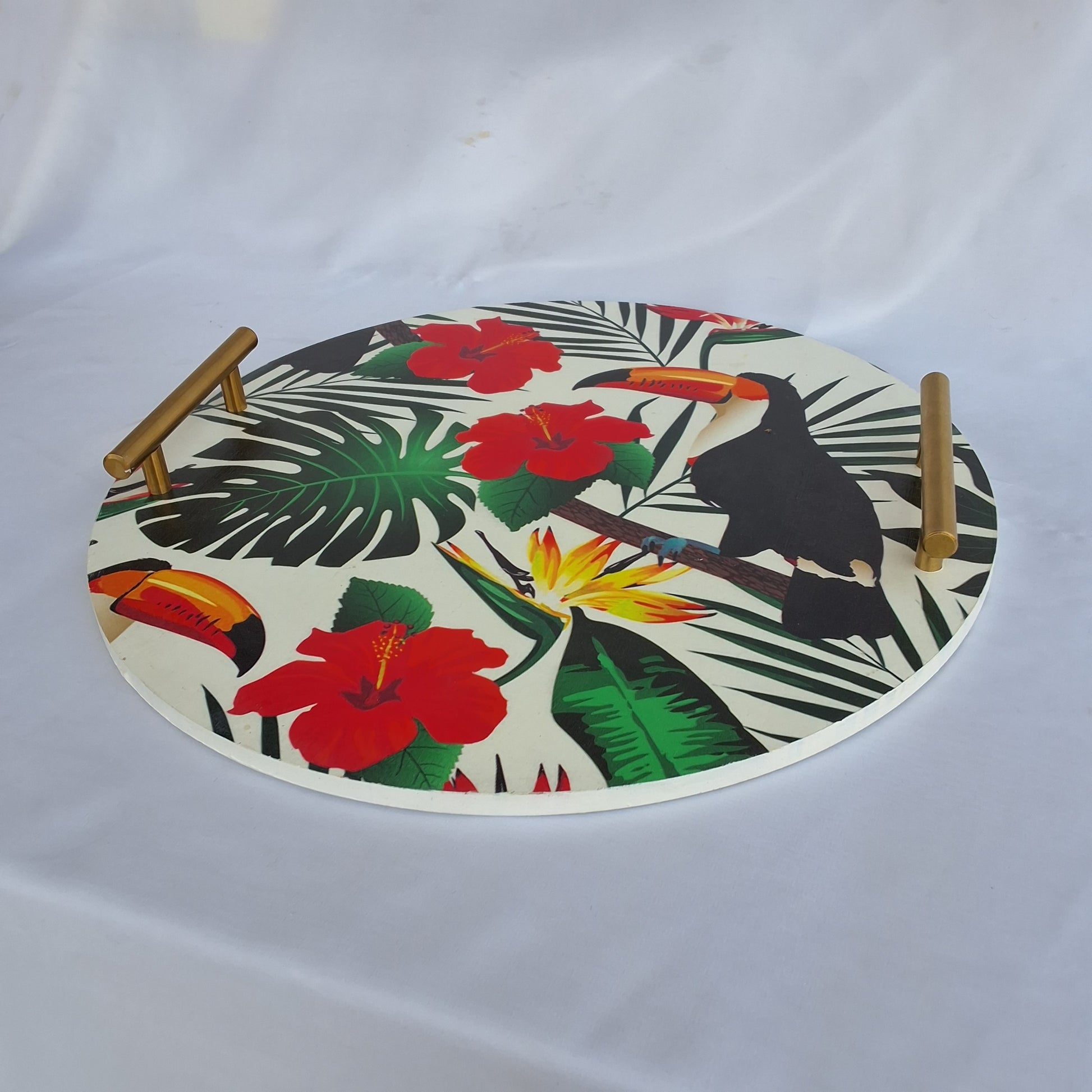 Digitally printed wooden tray, can be used as decorative tray, serving tray or as a perfume tray. 