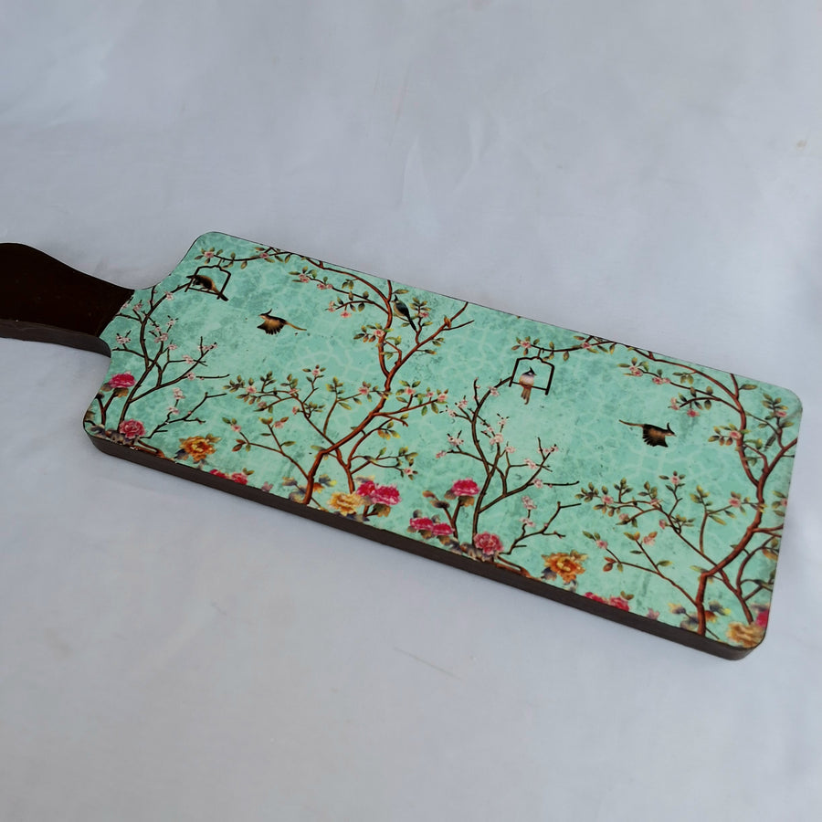 Digitally printed wooden platter / cheeseboard , food serving board. 