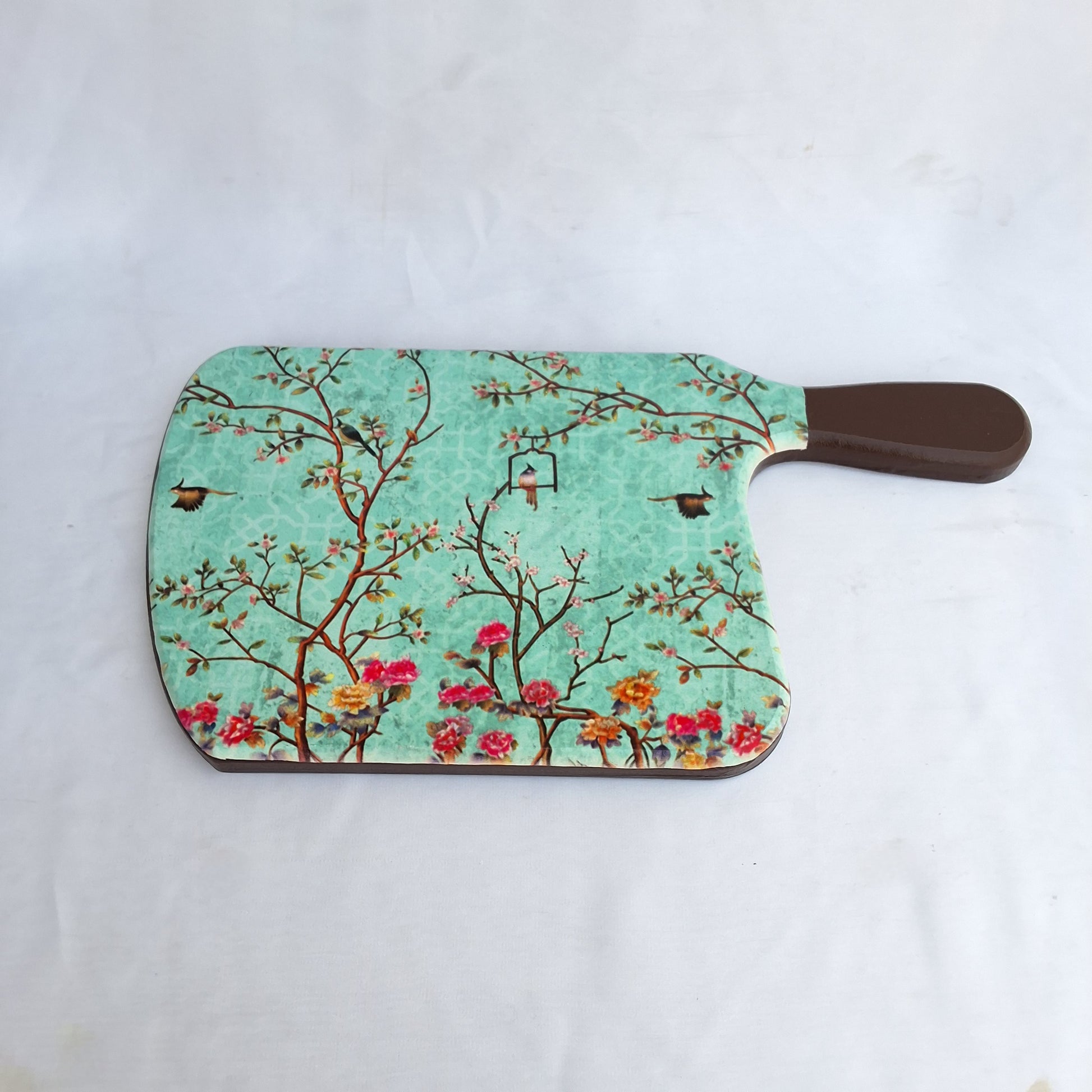 Digitally printed wooden platter / cheeseboard , food serving board. 