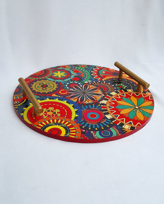 Digitally printed wooden tray used as a serving tray, vanity tray, decorative tray or perfume tray. wooden trays in Pakistan