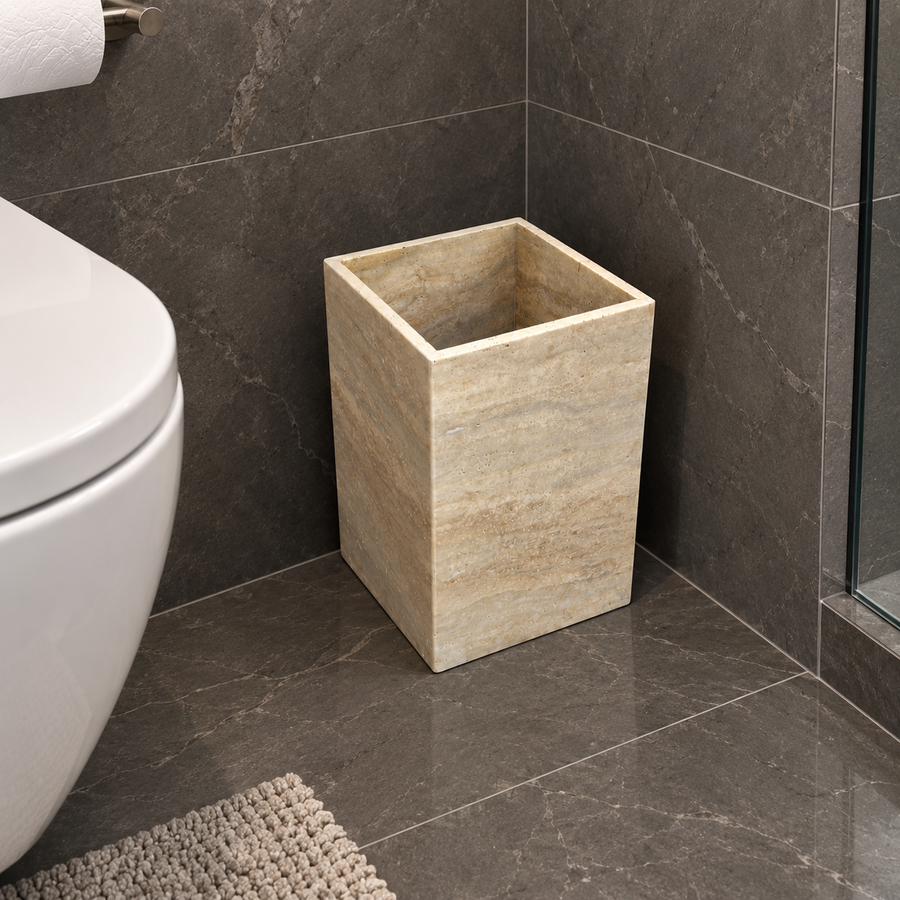 Travertine and Marble Waste Bins