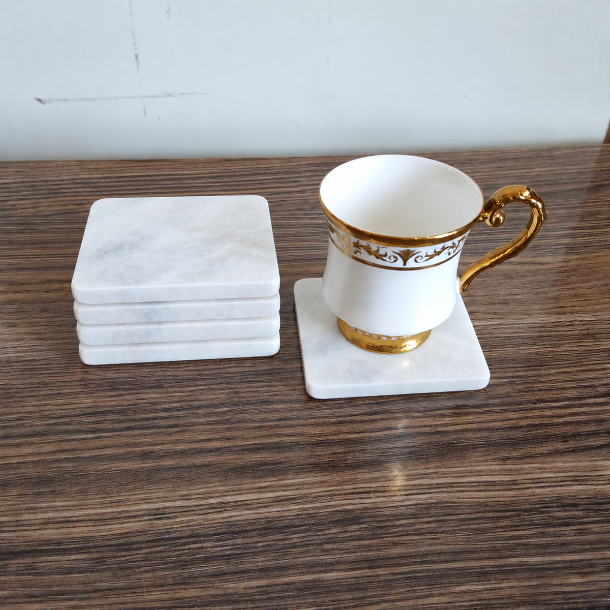 Ziarat White Marble Coasters