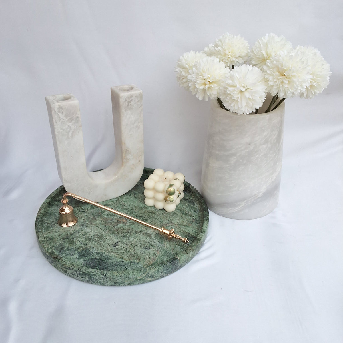 Ziarat White Candle Holder