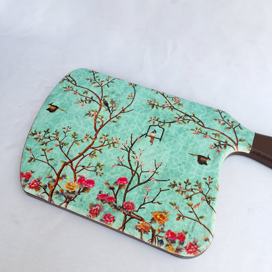 Digitally printed wooden platter / cheeseboard , food serving board. 